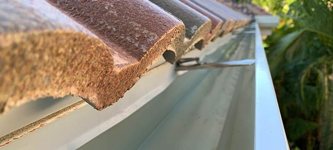 rain gutters for spanish tile roofs