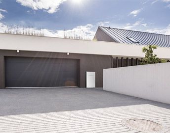 Tesla Solar Powerwall on Modern home